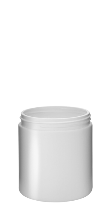 Cylindrical jar 750ml 100CT HDPE white